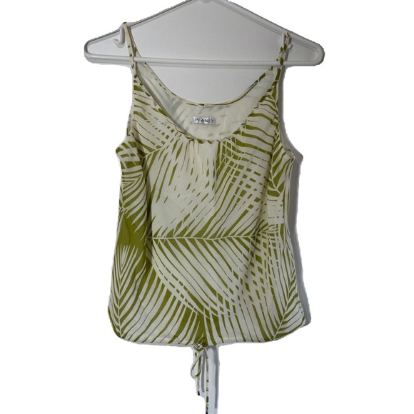 PLANET 100% SILKE TOP SPAGHETTI STRAPS CROPPED WITH WAIST TIE IN SIZE 8 - Picture 2 of 9